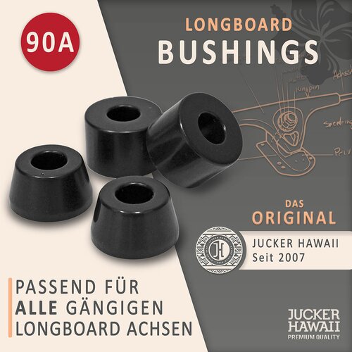 JUCKER HAWAII Longboard BUSHINGS 90A schwarz fr alle Achsen