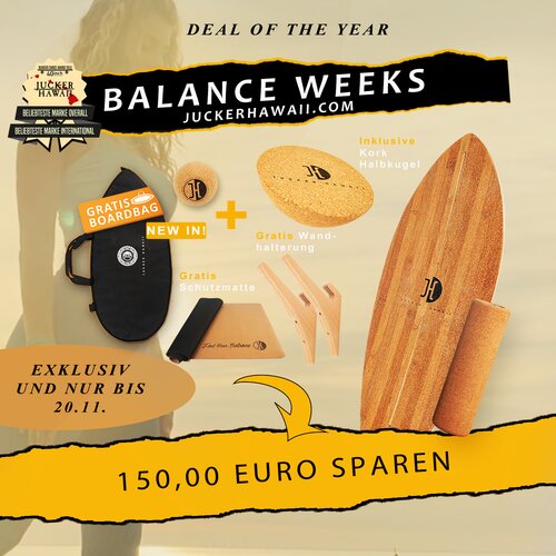 *Deal of the Year* Balance Board Set Ocean Rocker Bamboo*