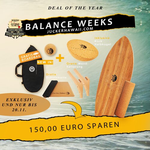 *Deal of the Year* Balance Board Set Ocean Rocker Bamboo*